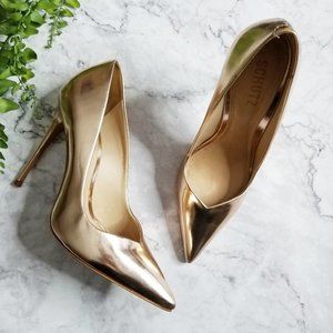 Schutz | Barala Ouro Rosa Rose Gold Pointed Pumps